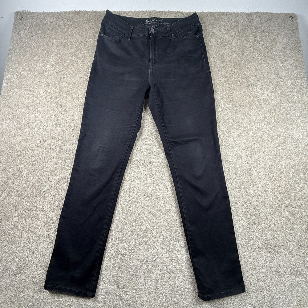 Gloria Vanderbilt All Around Slimming Effect Bridget Slim Jeans Womens 10 Black